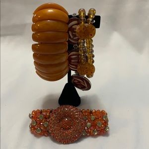 Lot of 4 orange bracelets